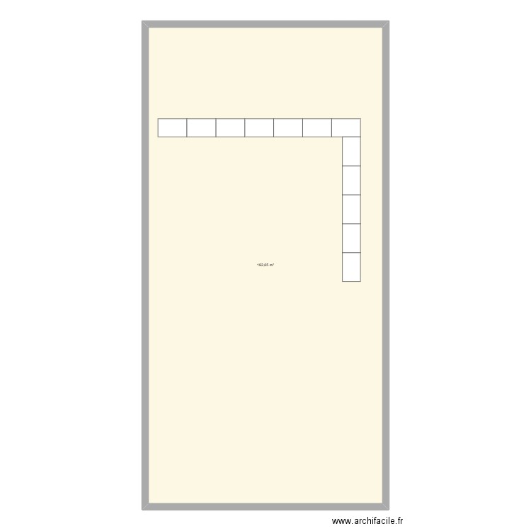 réfectoire IEX Batiment 8 table. Plan de 1 pièce et 193 m2