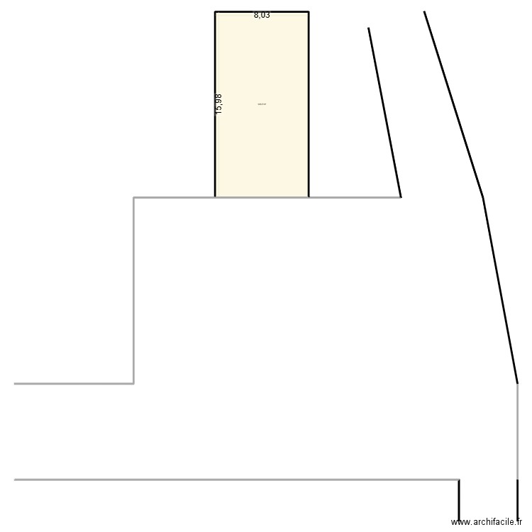 PLACE SITE ARRIERE. Plan de 1 pièce et 128 m2