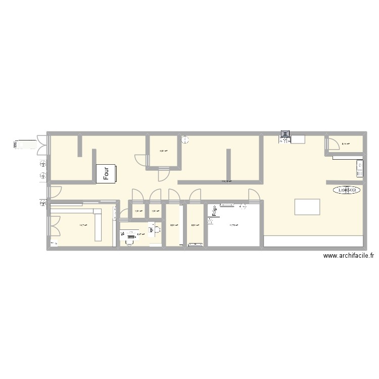 AMINE PATISS. Plan de 10 pièces et 164 m2
