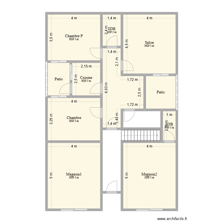 MEMOIRE. Plan de 11 pièces et 119 m2