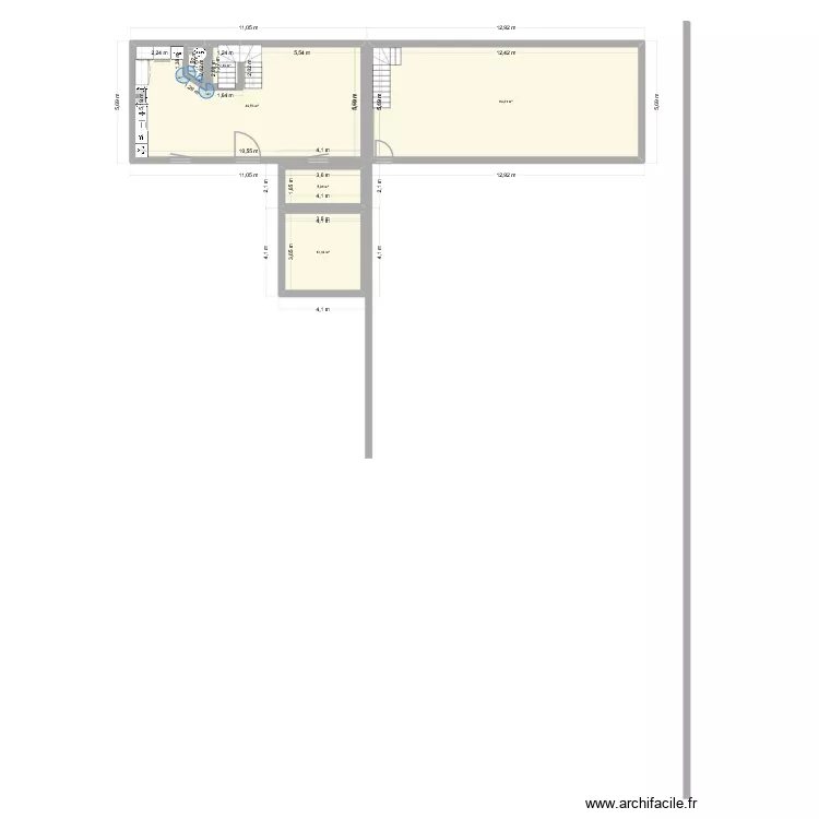 &eacute;tage. Plan de 6 pièces et 136 m²