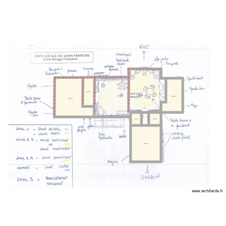 Local Novo. Plan de 6 pièces et 44 m²