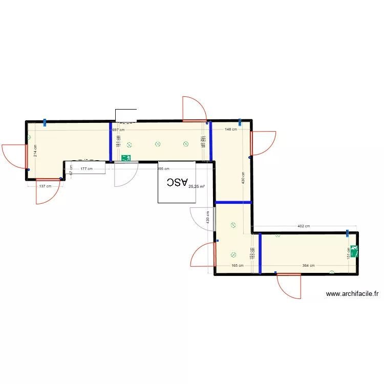 Palier BAT C-20 R+2. Plan de 