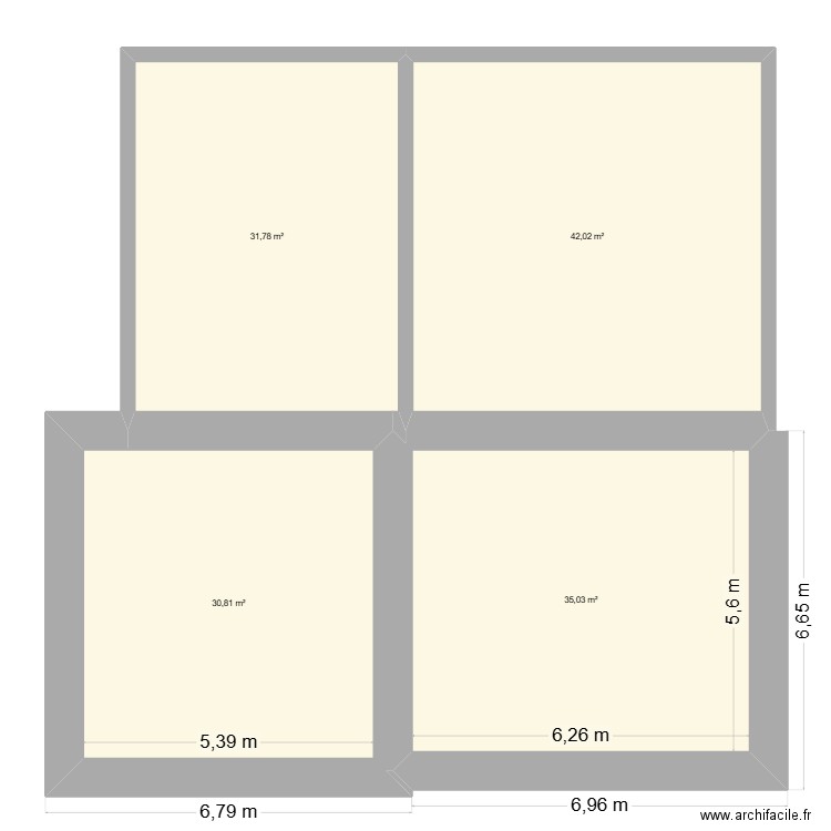 nouveau. Plan de 4 pièces et 140 m2
