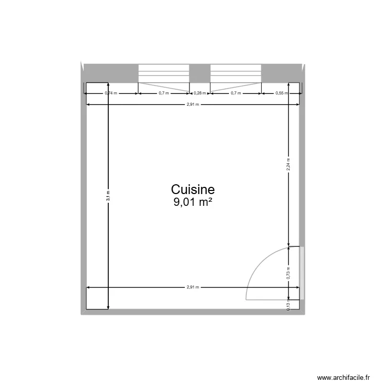cuisine kévin. Plan de 1 Pièce et 9 m² cuisine kévin. Plan de 1 Pièce et 9 m²