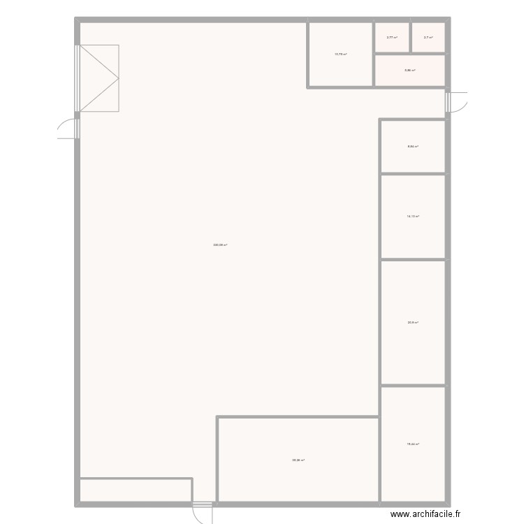 cellule 7 fab. Plan de 10 pièces et 451 m2