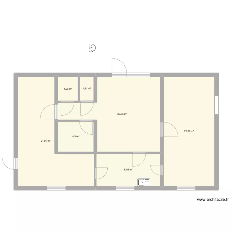 Cabinet Fanny. Plan de 