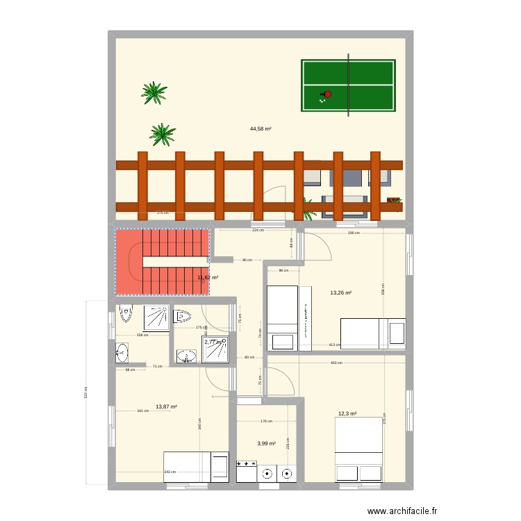 maison haut bzh. Plan de 7 pièces et 100 m2