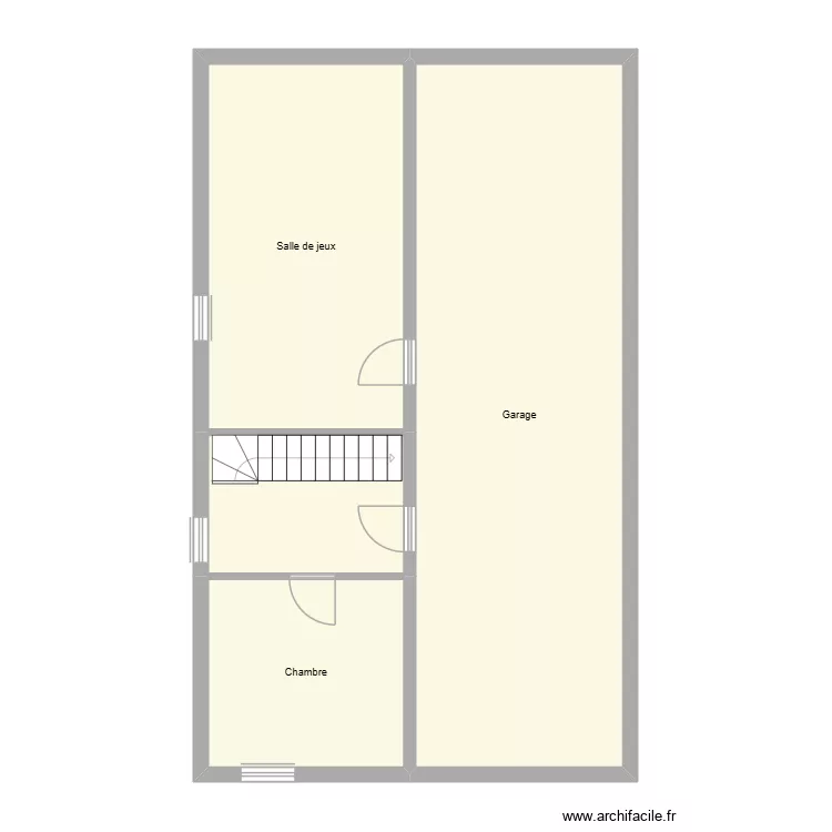 FOLLIOT Sous-sol. Plan de 4  et 87 m²