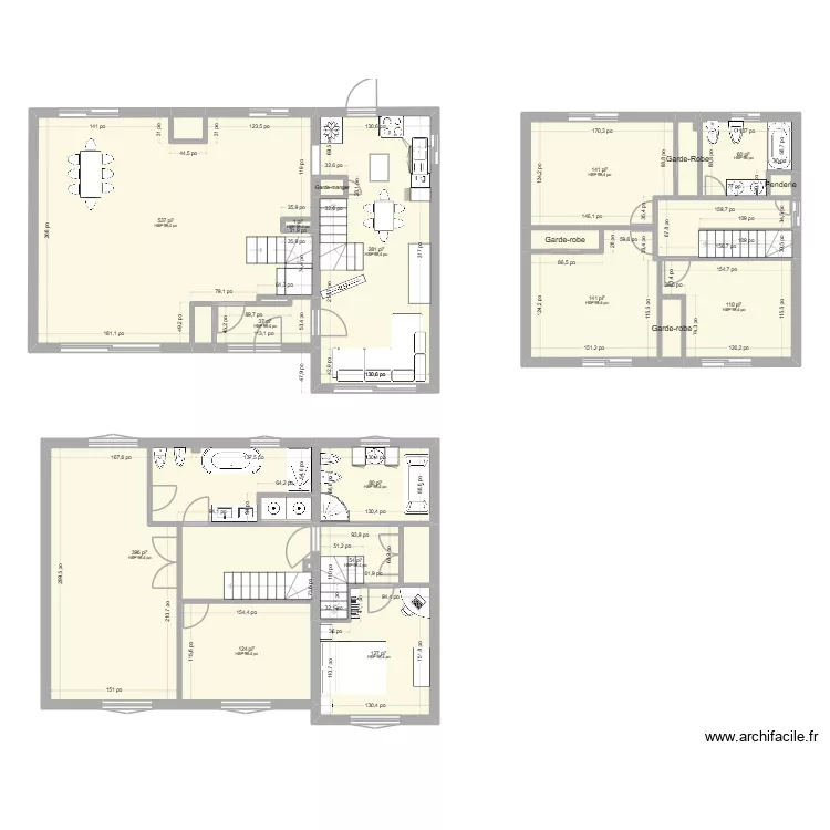 182 Haendel R&eacute;no APRES. Plan de 26  et 218 m²