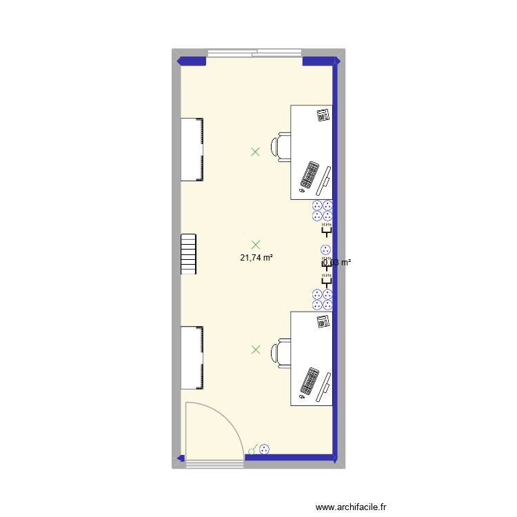 bureau Buno Ren&eacute;. Plan de 0 pièce et 0 m2