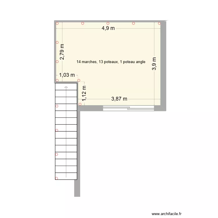 terrasse villa 43. Plan de 1 et 18 m² terrasse villa 43. Plan de 1 et 18 m²