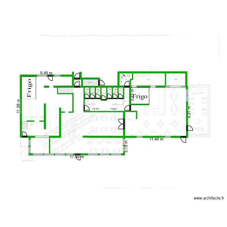 CCCC. Plan de 10 pièces et 39 m2