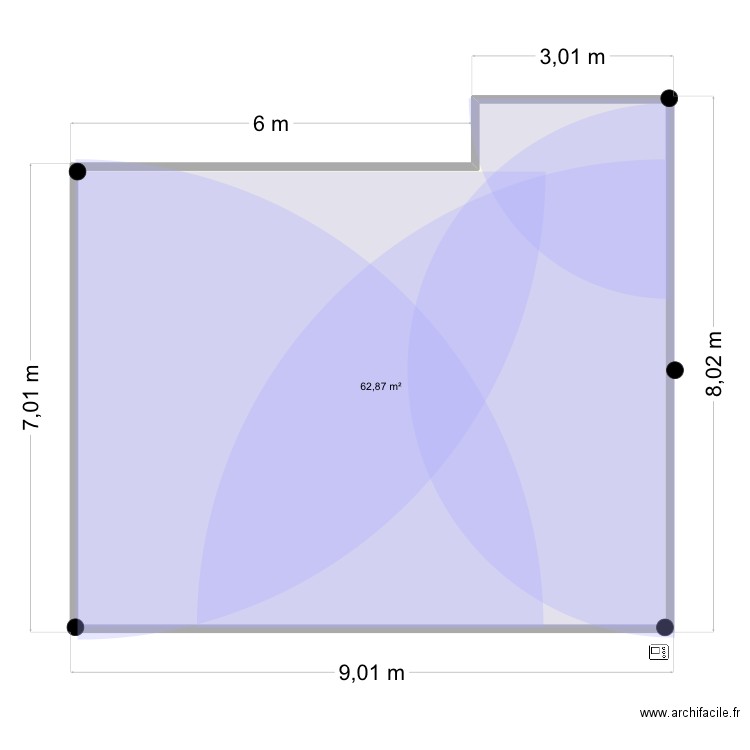 Arrosage Brahim. Plan de 1 pièce et 63 m2