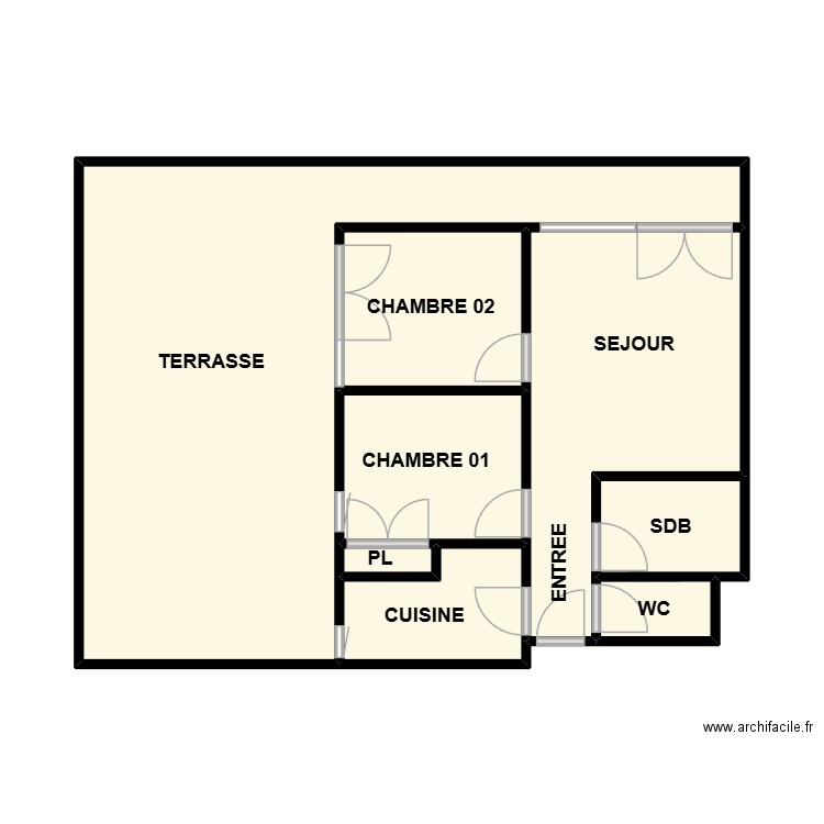 PLAN NIMES CHM COURBESSA. Plan de 8 pièces et 48 m2