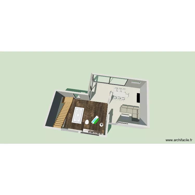 Version 1. Plan de 1 Pièce et 82 m² Version 1. Plan de 1 Pièce et 82 m²
