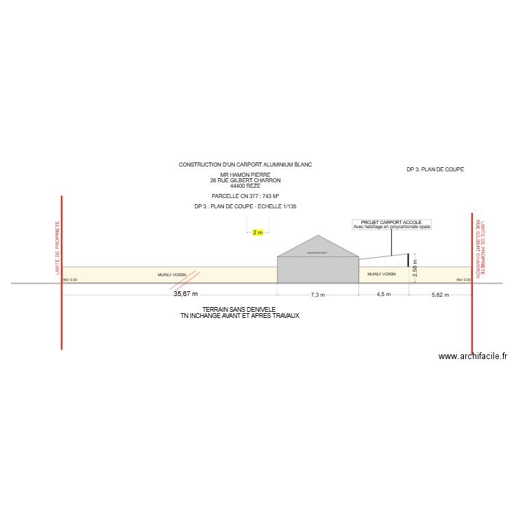 DP 3 HAMON. Plan de 0 pièce et 0 m2