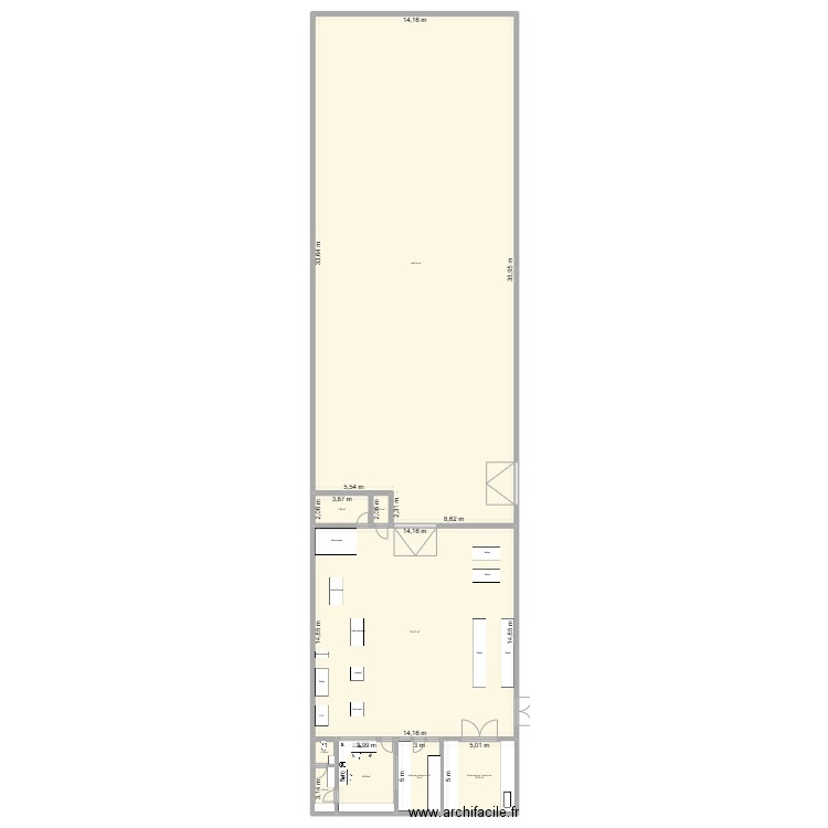 attelier modelage Fapmo V0.1. Plan de 9 pièces et 783 m2