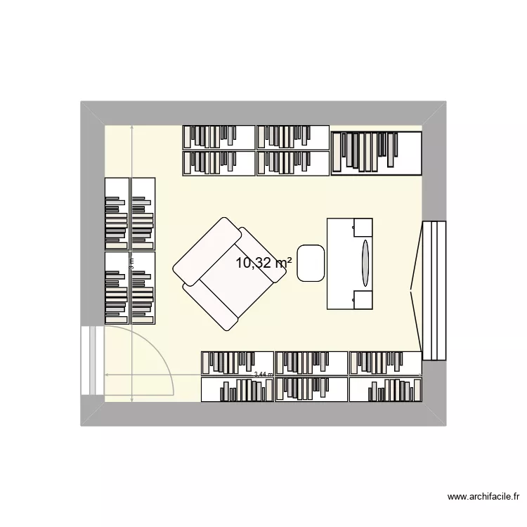 Boudoir Billy 1. Plan de 1 et 10 m² Boudoir Billy 1. Plan de 1 et 10 m²