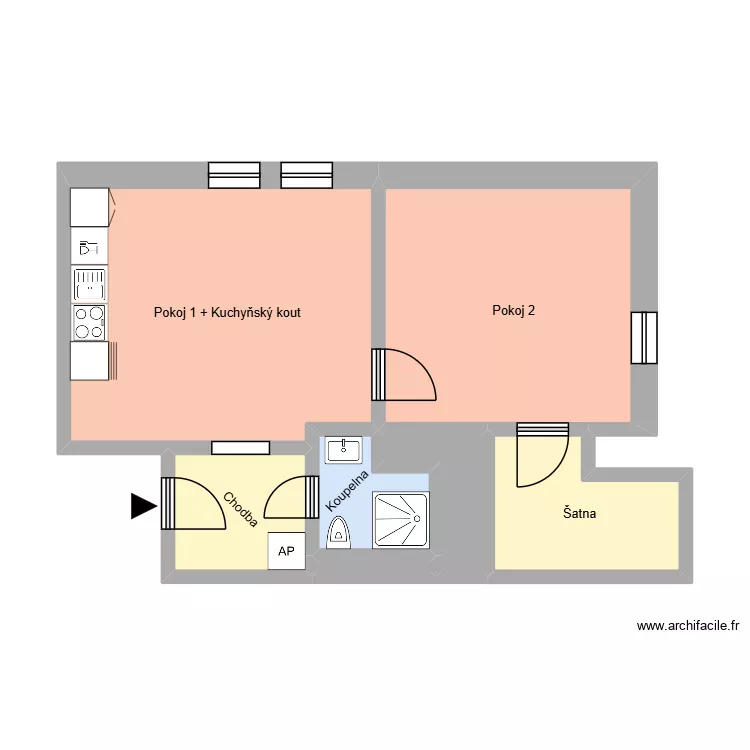 Porubská 708, byt 21. Plan de 11 et 167 m² Porubská 708, byt 21. Plan de 11 et 167 m²