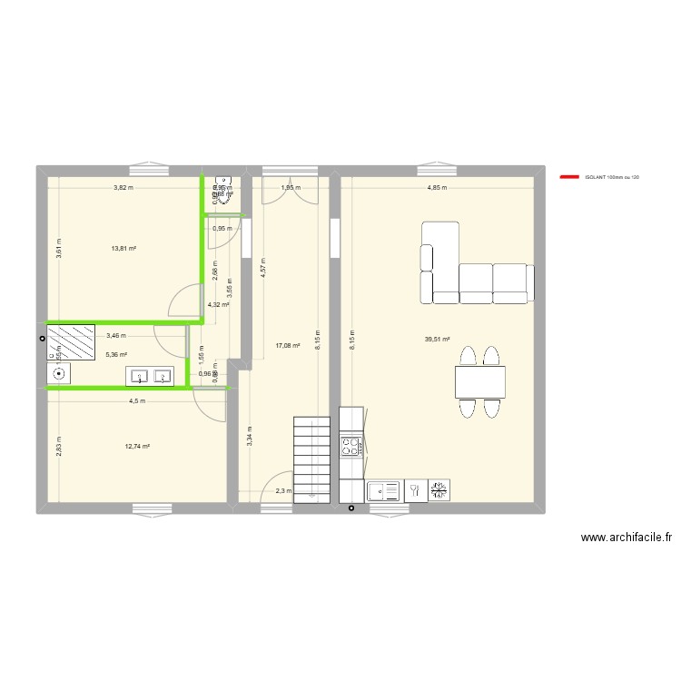 Version 2. Plan de 19 pièces et 289 m2