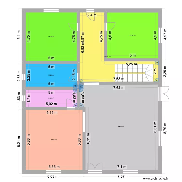 Casa Romania 2. Plan de 7 Pièces et 185 m² Casa Romania 2. Plan de 7 Pièces et 185 m²