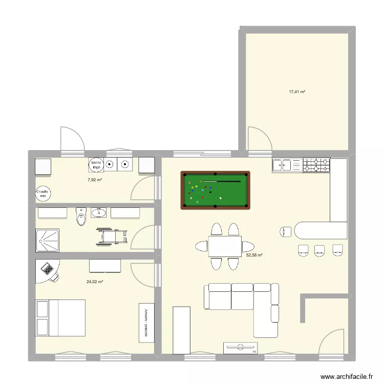 plan du bas. Plan de 4  et 102 m²