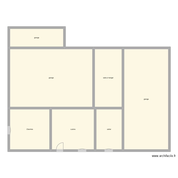 el filali younes état initial. Plan de 7 pièces et 215 m2