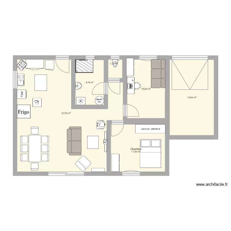 Maison 2026. Plan de 6  et 93 m²