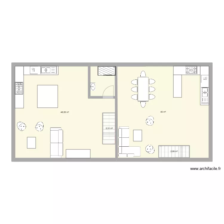 2 duplex. Plan de 