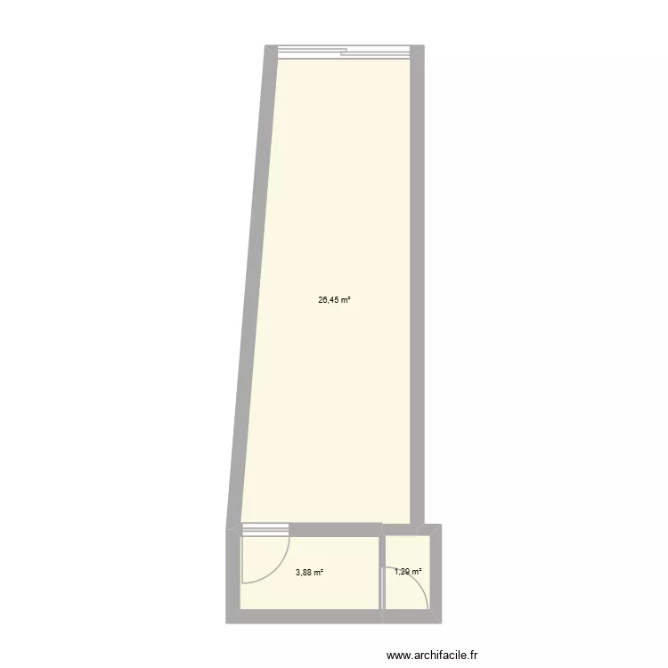 PLAN AGAP&Eacute;. Plan de 3  et 32 m²