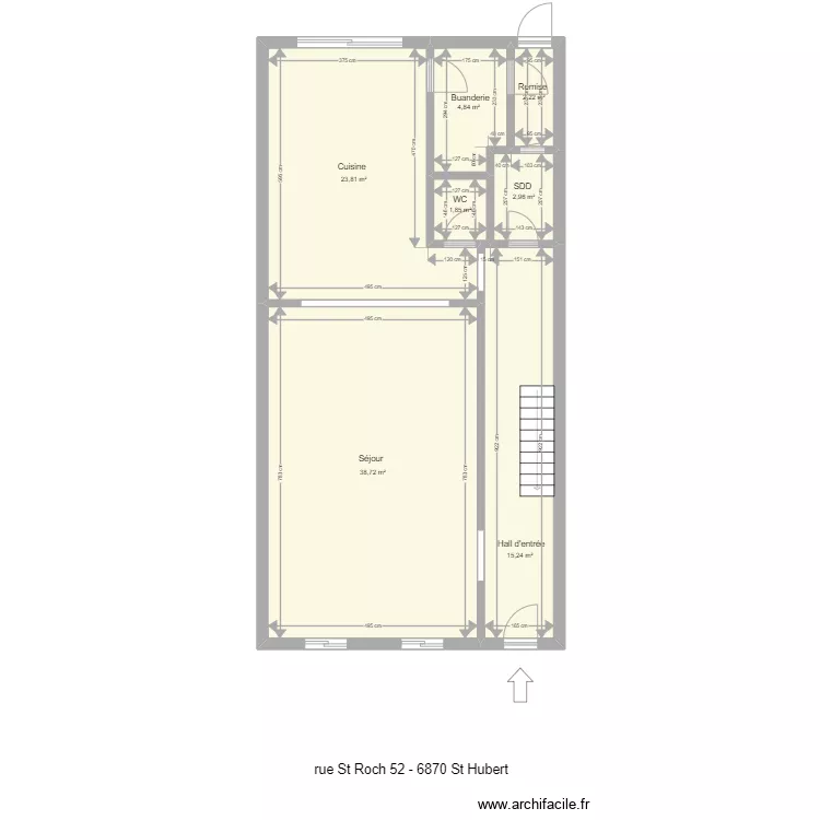 St Roch 52 St Hubert RDC. Plan de 