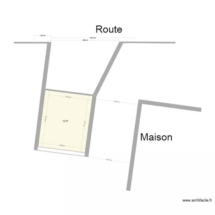 Garage - Actuel. Plan de 