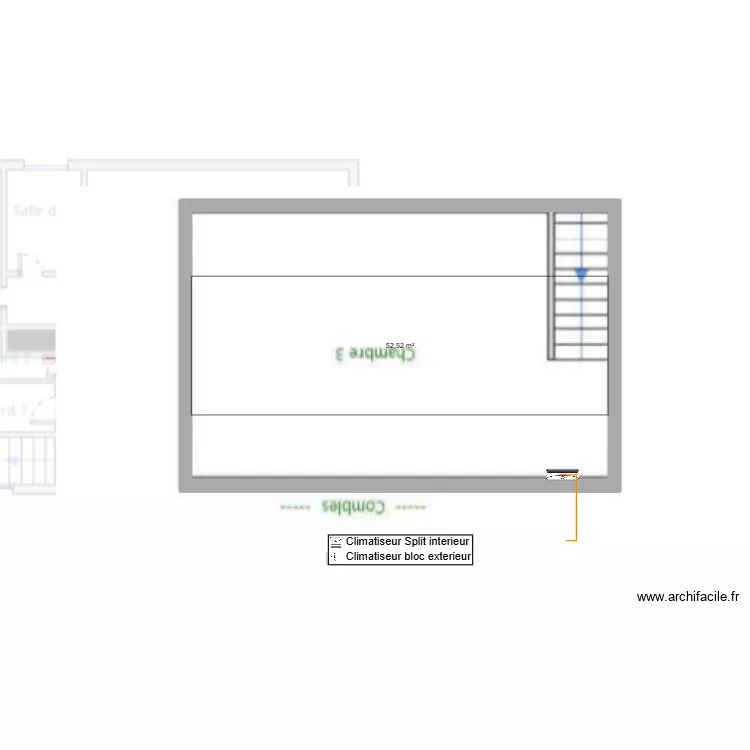 TRICART. Plan de 1  et 53 m²