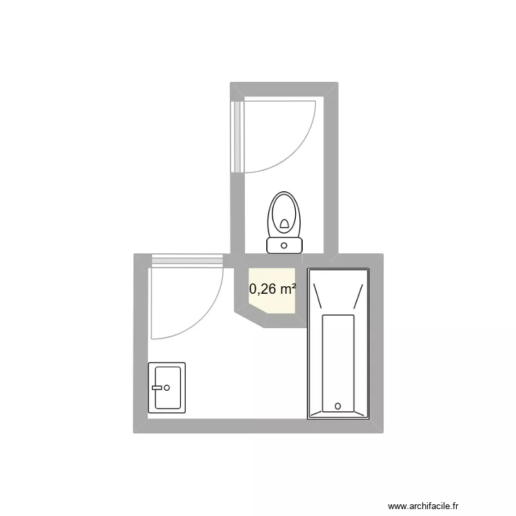 luzou&eacute;. Plan de 1 Pièce et 0 m²