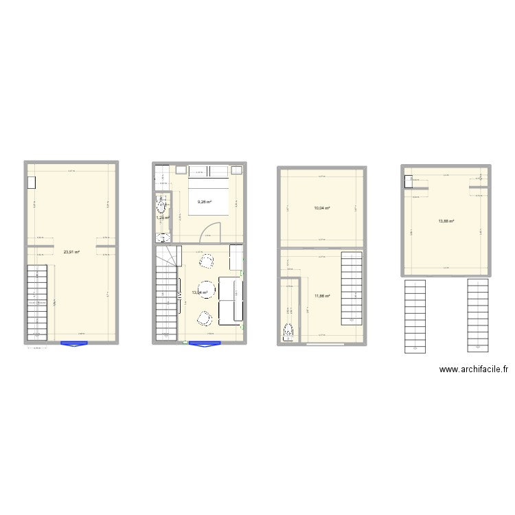 TIVISSA2. Plan de 7 pièces et 83 m2