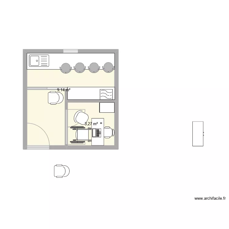 LOCAL MAISON DE SANTE 2. Plan de 2 et 12 m² LOCAL MAISON DE SANTE 2. Plan de 2 et 12 m²