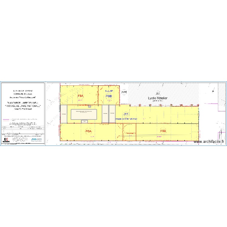 Plan Five Cail Manifestation. Plan de 6 pièces et -3714 m2