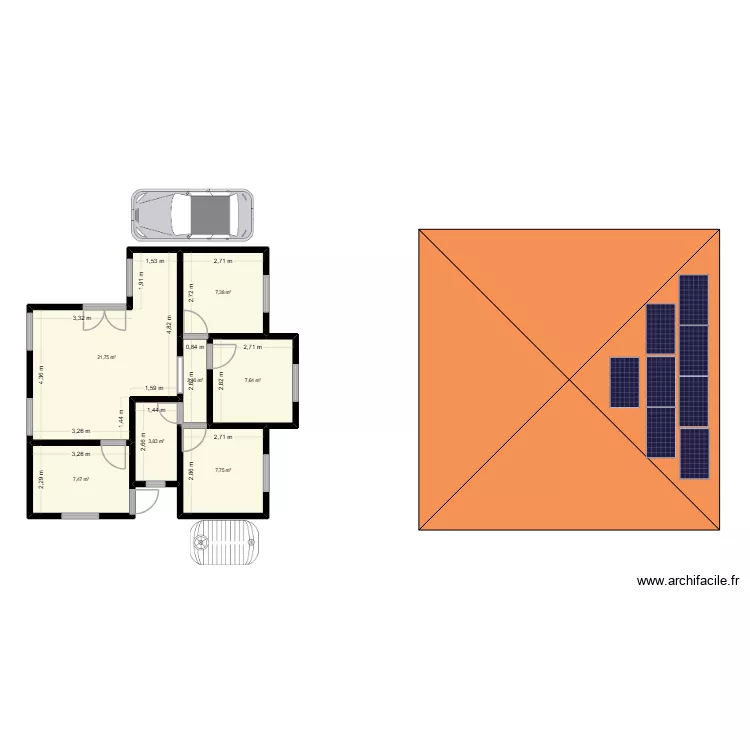 Plan maison prototype 1. Plan de Plan maison prototype 1. Plan de