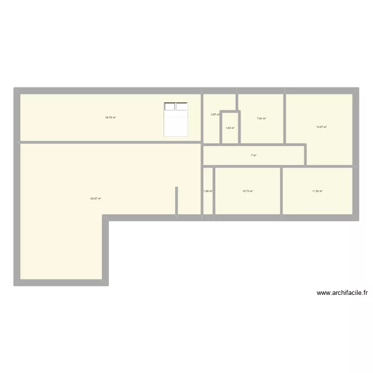 Plan L Benjamin. Plan de 10 pièces et 152 m² Plan L Benjamin. Plan de 10 pièces et 152 m²