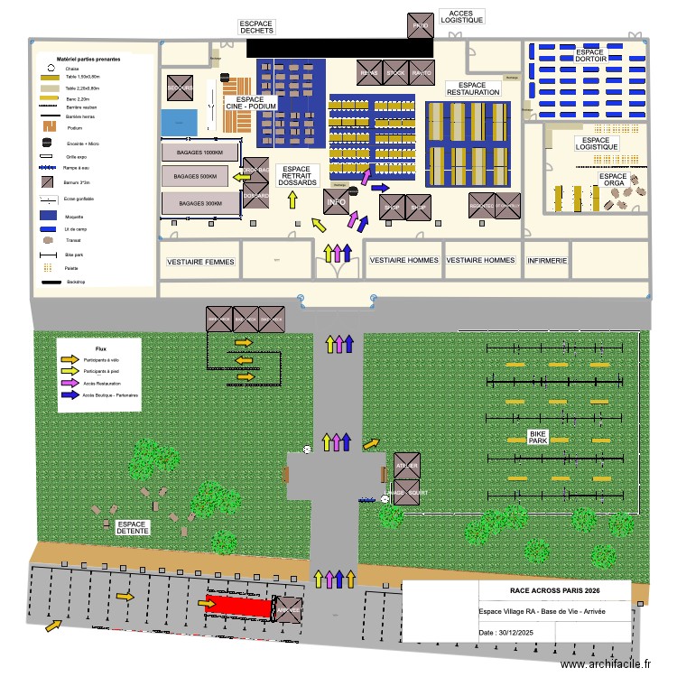 RAP26 - HALLES BOURGOGNES. Plan de 4 pièces et 2123 m2