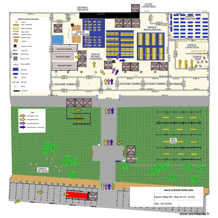 RAP26 - HALLES BOURGOGNES. Plan de 4  et 2123 m²