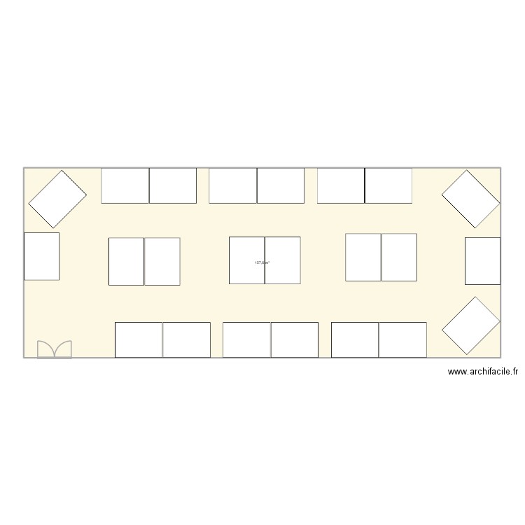 Avril. Plan de 1 pièce et 158 m2