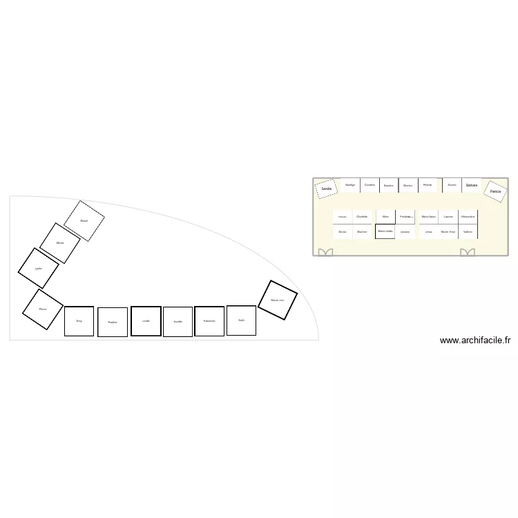 Avril. Plan de 1  et 158 m²