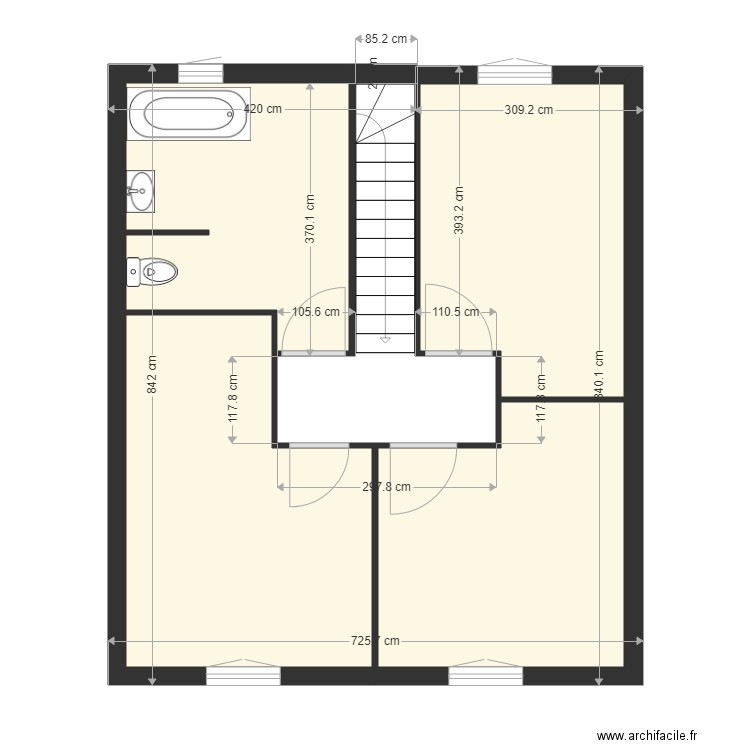 plan existant servian lot 10. Plan de 7 pièces et 102 m2