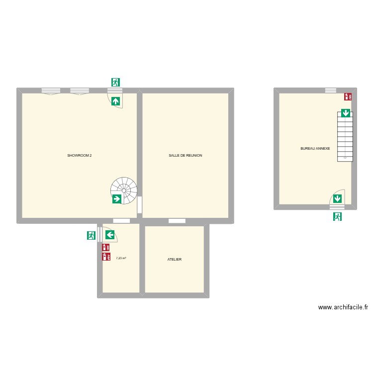 Plan des caves. Plan de 5 pièces et 111 m2
