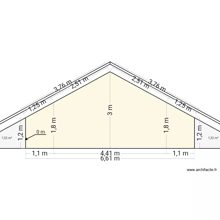 COUPE GARAGE. Plan de 