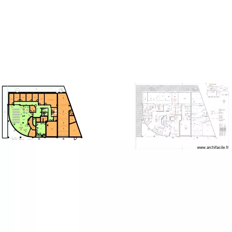 Lyon Domer RDC - modifications v2 ERP. Plan de 37 Pièces et 620 m² Lyon Domer RDC - modifications v2 ERP. Plan de 37 Pièces et 620 m²