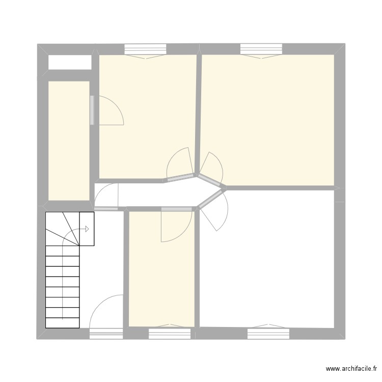 PLAN RDC CLAMART. Plan de 4 pièces et 24 m2