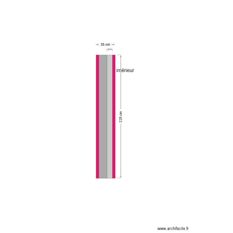 murs actuels de 35 cm. Plan de 0 pièce et 0 m2